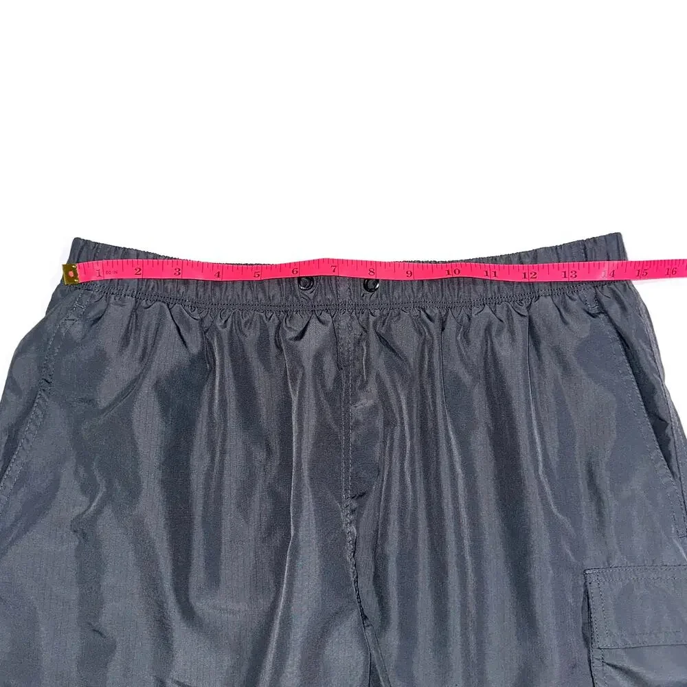 Nike Men’s Dark Grey Packable Cargo Pocket Volley Swim Shorts Size Large